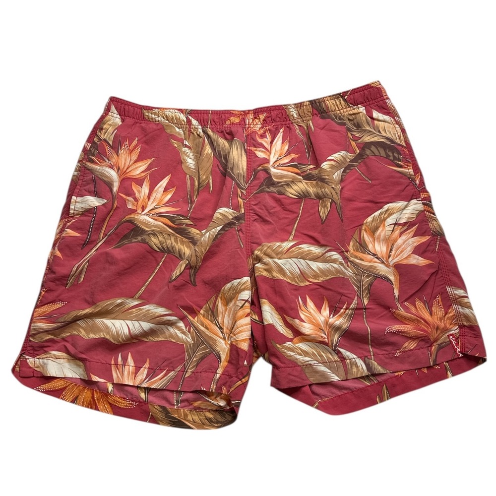 TOMMY BAHAMA‎ RELAX Men's XL Board Shorts Swim Trunks Tropical Orange Red